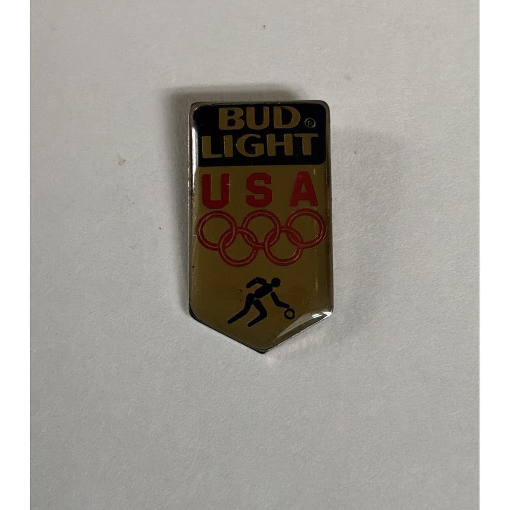 Vintage Bud Light 1983 USA Olympic Sponsor Lapel Pin Pinback Bowling